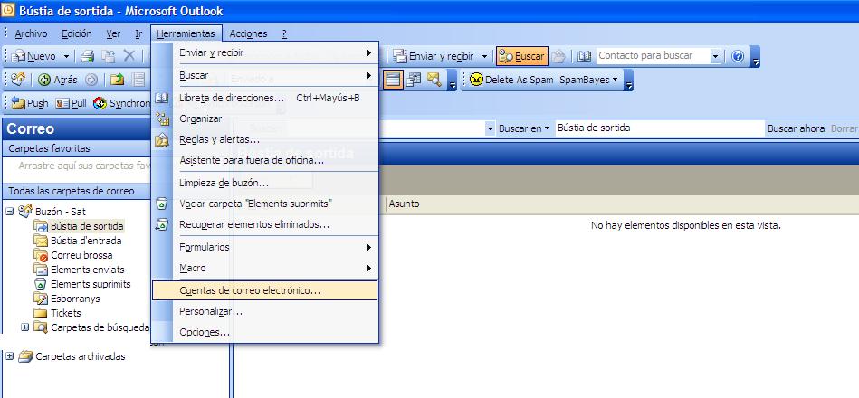 Configurar cuenta de Correo