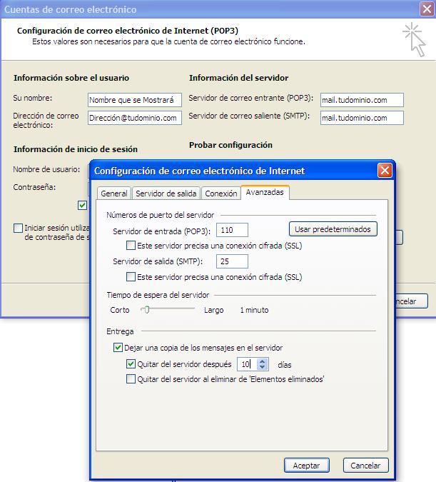 Configurar correo electrónico