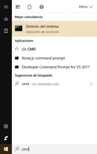 CMD en Windows 10