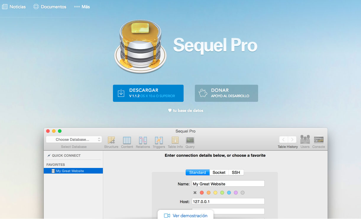 Sequel Pro, gestor MySQL para Mac OS X